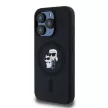 Karl Lagerfeld KLHMP15LSCMKCRHK Silicone Karl & Choupette MagSafe iPhone 15 Pro 6.1", hátlap, tok, fekete