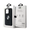 Karl Lagerfeld KLHMP15LSCMKCRHK Silicone Karl & Choupette MagSafe iPhone 15 Pro 6.1", hátlap, tok, fekete