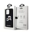 Karl Lagerfeld iPhone 15 Pro Liquid Silicone Double Heads KLHMP15LSKCHPPLK MagSafe hátlap, tok, fekete