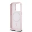 Karl Lagerfeld iPhone 15 Pro Liquid Silicone Double Heads KLHMP15LSKCHPPLP MagSafe hátlap, tok, rózsaszín