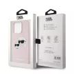 Karl Lagerfeld iPhone 15 Pro Liquid Silicone Double Heads KLHMP15LSKCHPPLP MagSafe hátlap, tok, rózsaszín