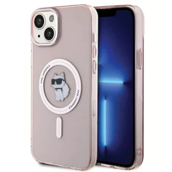   Karl Lagerfeld KLHMP15MHFCCNOP IML Choupette MagSafe iPhone 14 Plus/15 Plus 6.7" tok, rózsaszín