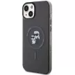 Karl Lagerfeld KLHMP15MHGKCNOK Karl&Choupette Glitter MagSafe iPhone 14 Plus/15 Plus 6.7", hátlap, tok, fekete