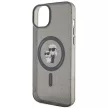 Karl Lagerfeld KLHMP15MHGKCNOK Karl&Choupette Glitter MagSafe iPhone 14 Plus/15 Plus 6.7", hátlap, tok, fekete