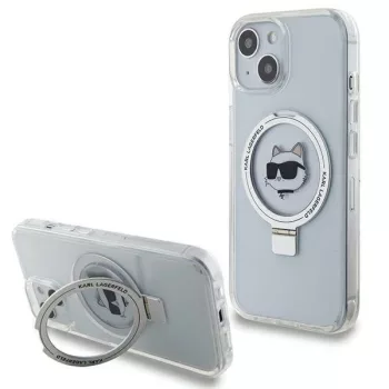   Karl Lagerfeld KLHMP15MHMRSCHH rózsaszín-hátlap, tok, iPhone 14 Plus/15 Plus 6.7", hátlap, tok, fehér
