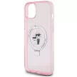 Karl Lagerfeld KLHMP15MHMRSKCP Ring Stand Karl&Choupette MagSafe iPhone 15 Plus tok, rózsaszín
