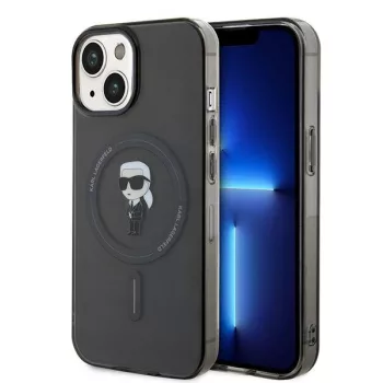  Karl Lagerfeld iPhone 15 IML Ikonik MagSafe (KLHMP15SHFCKNOK) MagSafe hátlap, tok, fekete