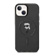 Karl Lagerfeld iPhone 15 IML Ikonik MagSafe (KLHMP15SHFCKNOK) MagSafe hátlap, tok, fekete