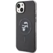 Karl Lagerfeld iPhone 15 Karl&Choupette Glitter MagSafe (KLHMP15SHGKCNOK) MagSafe hátlap, tok, fekete