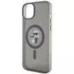Karl Lagerfeld iPhone 15 Karl&Choupette Glitter MagSafe (KLHMP15SHGKCNOK) MagSafe hátlap, tok, fekete