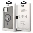 Karl Lagerfeld iPhone 15 Karl&Choupette Glitter MagSafe (KLHMP15SHGKCNOK) MagSafe hátlap, tok, fekete