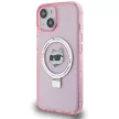 Karl Lagerfeld iPhone 15 Karl&Choupette Glitter MagSafe (KLHMP15SHMRSCHP) MagSafe hátlap, tok, rózsaszín
