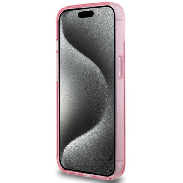 Karl Lagerfeld iPhone 13/14/15 Karl&Choupette Glitter MagSafe (KLHMP15SHMRSCHP) Magsafe kompatibilis hátlap, tok, rózsaszín