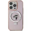 Karl Lagerfeld KLHMP15SHMRSKCP Ring Stand Karl&Choupette MagSafe iPhone 15 6.1" hátlap, tok, rózsaszín