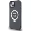 Karl Lagerfeld KLHMP15SHMRSKHK Ring Stand Karl Head MagSafe iPhone 15 6.1", hátlap, tok, fekete