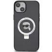 Karl Lagerfeld KLHMP15SHMRSKHK Ring Stand Karl Head MagSafe iPhone 15 6.1", hátlap, tok, fekete