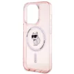 Karl Lagerfeld KLHMP15XHFCCNOP IML Choupette MagSafe iPhone 15 Pro Max 6.7", hátlap, tok, rózsaszín