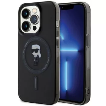   Karl Lagerfeld KLHMP15XHFCKNOK IML Ikonik MagSafe iPhone 15 Pro Max 6.7", hátlap, tok, fekete