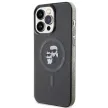 Karl Lagerfeld KLHMP15XHGKKCNOK Karl&Choupette Glitter MagSafe iPhone 15 Pro Max 6.7", hátlap, tok, fekete