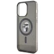 Karl Lagerfeld KLHMP15XHGKKCNOK Karl&Choupette Glitter MagSafe iPhone 15 Pro Max 6.7", hátlap, tok, fekete