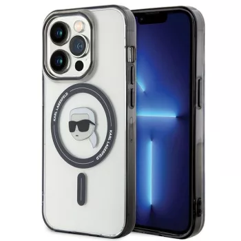   Karl Lagerfeld iPhone 15 Pro Max IML Karl's Head MagSafe (KLHMP15XHKHNOTK) MagSafe hátlap, tok, átlátszó