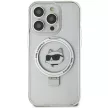 Karl Lagerfeld KLHMP15XHMRSCHH iPhone 15 Pro Max 6.7", hátlap, tok, fehér Ring Stand Choupette fej MagSafe