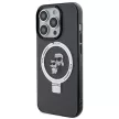 Karl Lagerfeld KLHMP15XHMRSKCK Ring Stand Karl & Choupette MagSafe iPhone 15 Pro Max 6.7", hátlap, tok, fekete