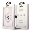Karl Lagerfeld KLHMP15XHMRSKCP Ring Stand Karl&Choupette MagSafe iPhone 15 Pro Max tok, rózsaszín