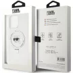 Karl Lagerfeld KLHMP15XHMRSKHHH Ring Stand Karl Head MagSafe iPhone 15 Pro Max 6.7", hátlap, tok, fehér