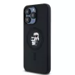 Karl Lagerfeld KLHMP15XSCMKCRHK Ring Stand Karl Head MagSafe iPhone 15 Pro Max 6.7", hátlap, tok, fekete