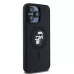Karl Lagerfeld KLHMP15XSCMKCRHK Ring Stand Karl Head MagSafe iPhone 15 Pro Max 6.7", hátlap, tok, fekete