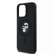Karl Lagerfeld KLHMP15XSCMKCRHK Ring Stand Karl Head MagSafe iPhone 15 Pro Max 6.7", hátlap, tok, fekete
