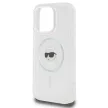 Karl Lagerfeld iPhone 16 Pro Magsafe IML Metal Karl Head (KLHMP16LHLSKIH) MagSafe hátlap, tok, fehér