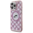 Karl Lagerfeld iPhone 16 Pro Magsafe IML Monogram Karl&Choupette Head (KLHMP16LHMCKMHP) MagSafe hátlap, tok, rózsaszín