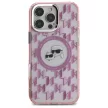 Karl Lagerfeld iPhone 16 Pro Magsafe IML Monogram Karl&Choupette Head (KLHMP16LHMCKMHP) MagSafe hátlap, tok, rózsaszín