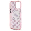 Karl Lagerfeld iPhone 16 Pro Magsafe IML Monogram Karl&Choupette Head (KLHMP16LHMCKMHP) MagSafe hátlap, tok, rózsaszín