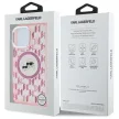 Karl Lagerfeld iPhone 16 Pro Magsafe IML Monogram Karl&Choupette Head (KLHMP16LHMCKMHP) MagSafe hátlap, tok, rózsaszín