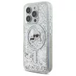 Karl Lagerfeld iPhone 16 Pro Magsafe Liquid Glitter Karl&Choupette Head (KLHMP16LLGKCSGH) MagSafe hátlap, tok, átlátszó