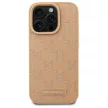 Karl Lagerfeld iPhone 16 Pro Magsafe Leather Monogram Metal Logo (KLHMP16LPKHPORPE) MagSafe hátlap, tok, bézs