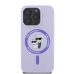 Karl Lagerfeld iPhone 16 Pro Magsafe Silicone Karl&Choupette Ring (KLHMP16LSCMKCRHU) MagSafe hátlap, tok, lila