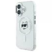 Karl Lagerfeld iPhone 16 Magsafe IML Metal Choupette Head (KLHMP16SHLSCHH) MagSafe hátlap, tok, fehér