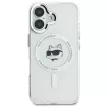 Karl Lagerfeld iPhone 16 Magsafe IML Metal Choupette Head (KLHMP16SHLSCHH) MagSafe hátlap, tok, fehér