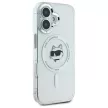 Karl Lagerfeld iPhone 16 Magsafe IML Metal Choupette Head (KLHMP16SHLSCHH) MagSafe hátlap, tok, fehér