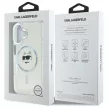 Karl Lagerfeld iPhone 16 Magsafe IML Metal Choupette Head (KLHMP16SHLSCHH) MagSafe hátlap, tok, fehér