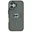 Karl Lagerfeld iPhone 16 Magsafe IML Metal Choupette Head (KLHMP16SHLSCHK) MagSafe hátlap, tok, fekete