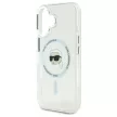 Karl Lagerfeld iPhone 16 Magsafe IML Metal Karl Head (KLHMP16SHLSKIH) MagSafe hátlap, tok, fehér