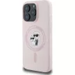 Karl Lagerfeld KLHMP16SSCMKCRHP iPhone 16 6.1" tok, rózsaszín hardcase Silicone Karl&Choupette Heads Ring MagSafe