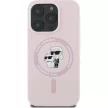 Karl Lagerfeld KLHMP16SSCMKCRHP iPhone 16 6.1" tok, rózsaszín hardcase Silicone Karl&Choupette Heads Ring MagSafe