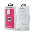 Karl Lagerfeld KLHMP16XSCHPPLF Silicone Choupette Head Print MagSafe iPhone 16 Pro Max 6.9" hátlap, tok, rózsaszín