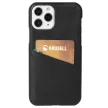Krusell Leather CardCover iPhone 12 Pro Max eredeti bőr, kártyatartós hátlap, tok, fekete